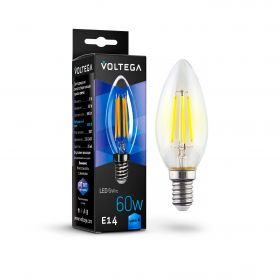 Лампа светодиодная Voltega Crystal Candle E14 6W 4000К 7020