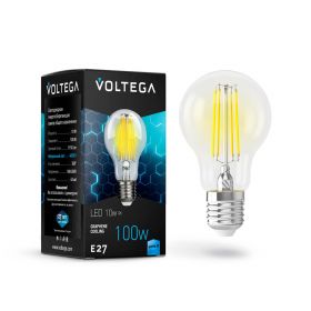 Лампа светодиодная Voltega Crystal A60 E27 10W 4000К 7101