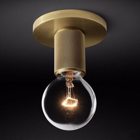 Потолочный светильник ImperiumLoft Rh Utilitaire Socket Flushmount Brass фото