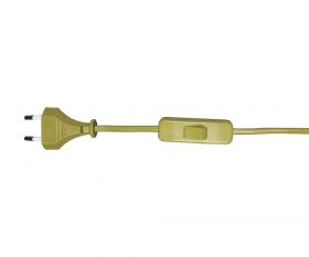 Шнур с переключателем бронза (2м) (10шт в упаковке) 230V (max 2A) A2300,20