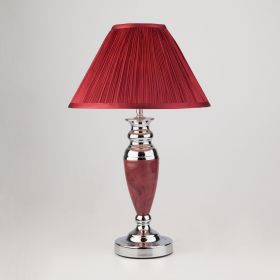 Настольная лампа с абажуром Eurosvet Majorka 008/1T MRD бордовый