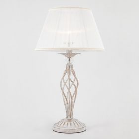 Настольная лампа с абажуром Eurosvet Selesta 01002/1 белый с патиной