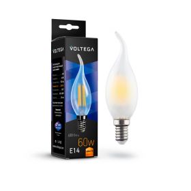 Лампа светодиодная Voltega Crystal Candle wind matt E14 6W 2800К 7025