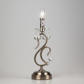 Настольная лампа Eurosvet Ernin 12505/1T античная бронза хрусталь Strotskis®