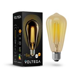Лампа светодиодная Voltega Loft Led ST64 E27 6W 2800К 5526