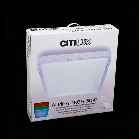 Светильник потолочный светодиодный с пультом управления Citilux  Альпина CL718K50RGB фото