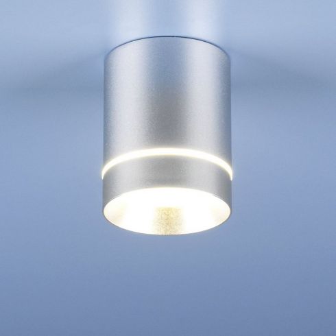 Накладной точечный светодиодный светильник Elektrostandard DLR021 9W 4200K хром матовый фото