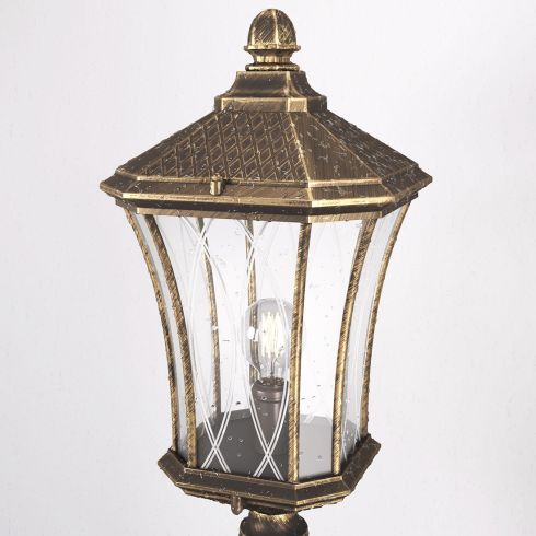 Ландшафтный светильник на столбе Elektrostandard Virgo F черное золото (GLXT-1450F) фото