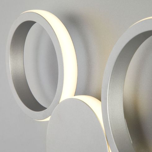 Бра светодиодное Eurosvet Rings 40141/1 LED серебро фото