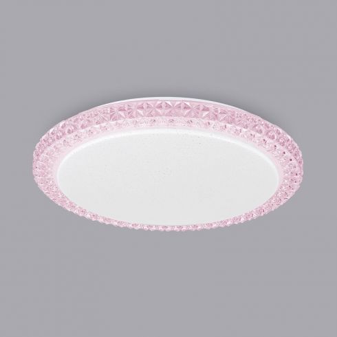 Потолочный светодиодный светильник Citilux Кристалино Слим CL715R364 розовый фото
