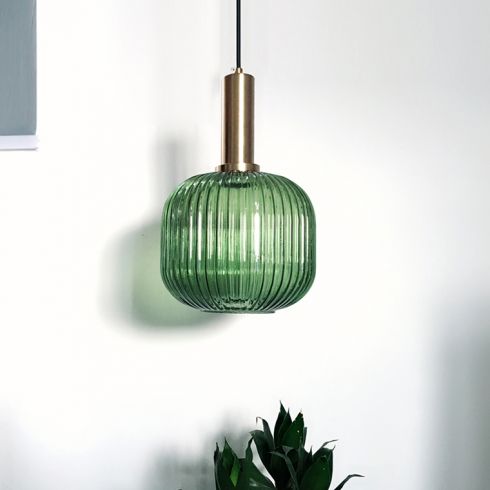 Подвесной светильник ImperiumLoft Ferm Living Chinese Lantern A Brass / Green фото
