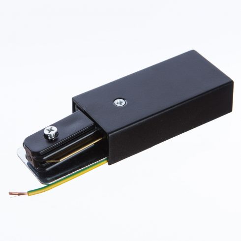 Коннектор-токоподвод для шинопровода (трека) Arte Lamp Track Accessories A160006, черный фото