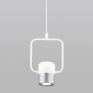 Подвесной светодиодный светильник Eurosvet Oskar 50165/1 LED белый/серебро фото