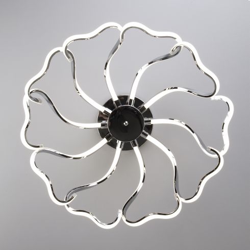 Потолочная светодиодная люстра Eurosvet Begonia 90095/10 хром фото