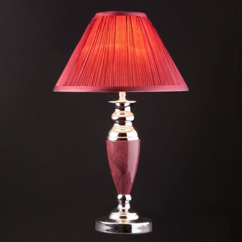 Настольная лампа с абажуром Eurosvet Majorka 008/1T MRD бордовый фото
