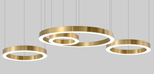 Подвесной светильник D30 ImperiumLoft Light Ring Horizontal золото фото