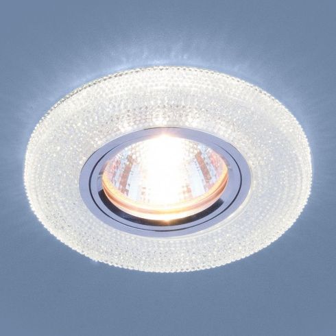 Встраиваемый потолочный светильник со светодиодной подсветкой Elektrostandard 2130 MR16 CL прозрачный фото