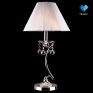 Настольная лампа с хрусталем Eurosvet Odette 1087/1 хром + серебристый + прозрачный хрусталь Strotskis® фото