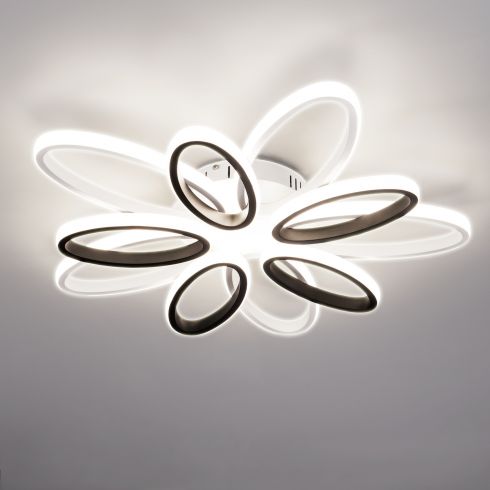 Потолочная светодиодная люстра с пультом Eurosvet Blade 90137/10 белый/чёрный фото