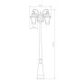 Садово-парковый фонарь Elektrostandard Libra F/2 венге (GLXT-1408F/2) фото