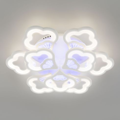Потолочная светодиодная люстра с пультом Eurosvet Arctic 90141/9 белый фото