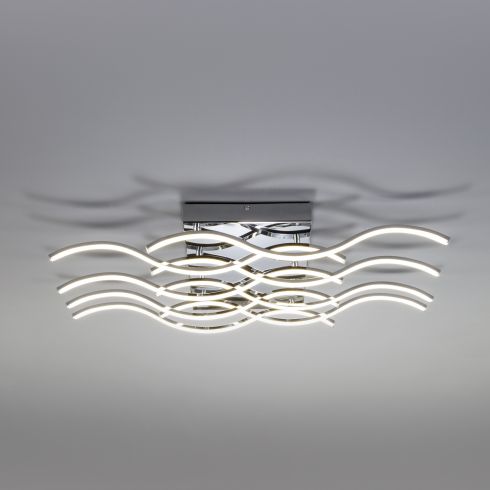 Потолочная светодиодная люстра Eurosvet Petrel 90122/8 хром фото