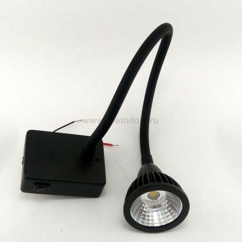Настенный светодиодный гибкий светильник Arte Lamp Cercare A4107AP-1BK фото