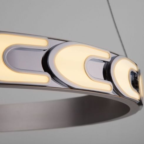 Подвесной светодиодный светильник Eurosvet Chain 90164/1 сатин-никель фото