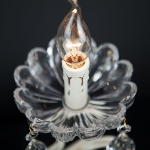 Лампа настольная Eurosvet Etna 12205/1Т белый, хрусталь Strotskis® фото