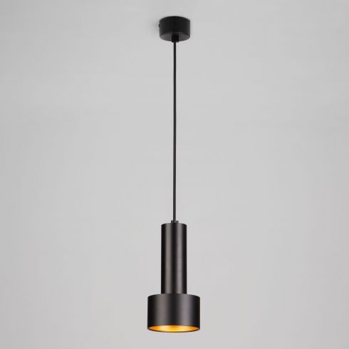 Подвесной светодиодный светильник Eurosvet Charlie 50134/1 LED черный/золото фото