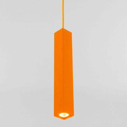 Светильник подвесной Eurosvet Cant 50154/1 LED оранжевый фото