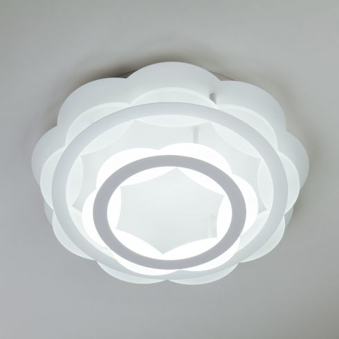 Потолочный светодиодный светильник Eurosvet Corona 90076/2 белый фото