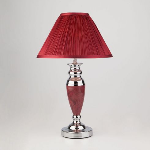 Настольная лампа с абажуром Eurosvet Majorka 008/1T MRD бордовый фото