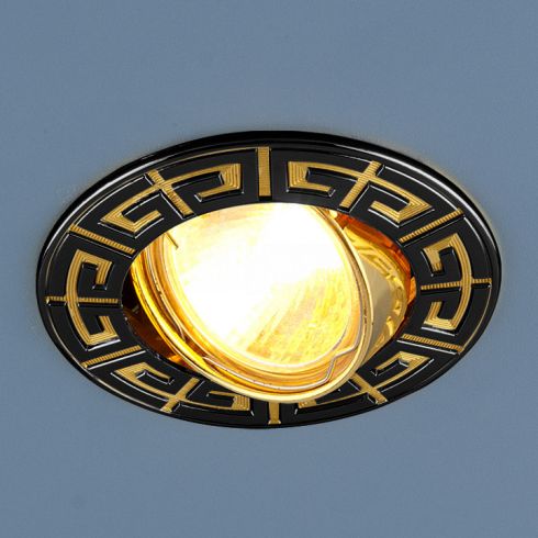 Точечный светильник Elektrostandard 120090 MR16 GU/GD черный/золото фото
