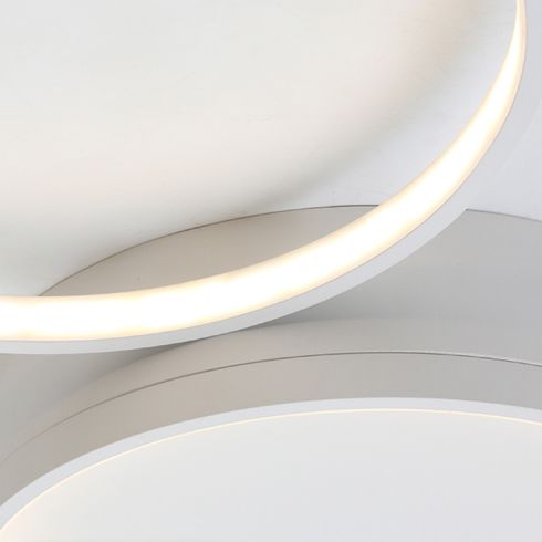 Потолочная светодиодная люстра ImperiumLoft в виде колец Twine 7 Rings White фото